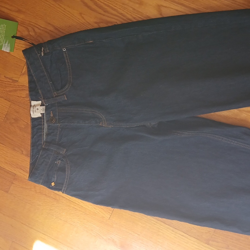 NWT Kate Spade Cropped Dark Rinse Boyfriend Jeans ♤ Size 4 - Picture 9 of 14